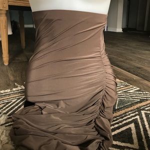 Boohoo scrunch high waisted midi skirt